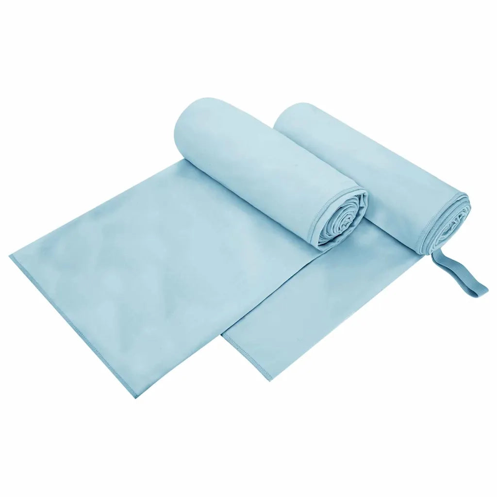 Asciugamani Sportivi 2 pz | Teli per bagno Blu 200 x 100 cm