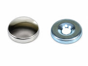 BORCHIE COPRIVITI BOMBATE- - ø mm.18 ottone nichelato - 200 pezzi