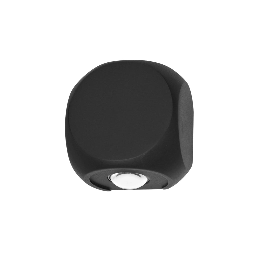 Applique esterna Italux Porso cubo nero LED 2W IP54