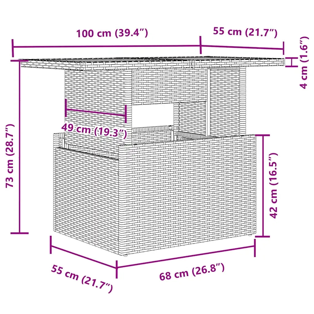 Set Divani da Giardino 2 pz con Cuscini Grigio Polyrattan Vetro 3277496