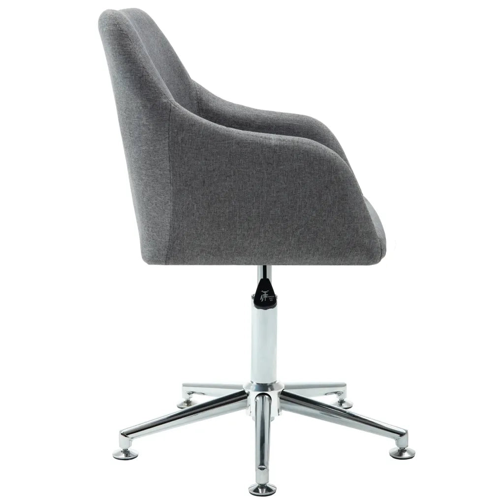 Sedia da Ufficio Girevole Grigio Chiaro in Tessuto 278505
