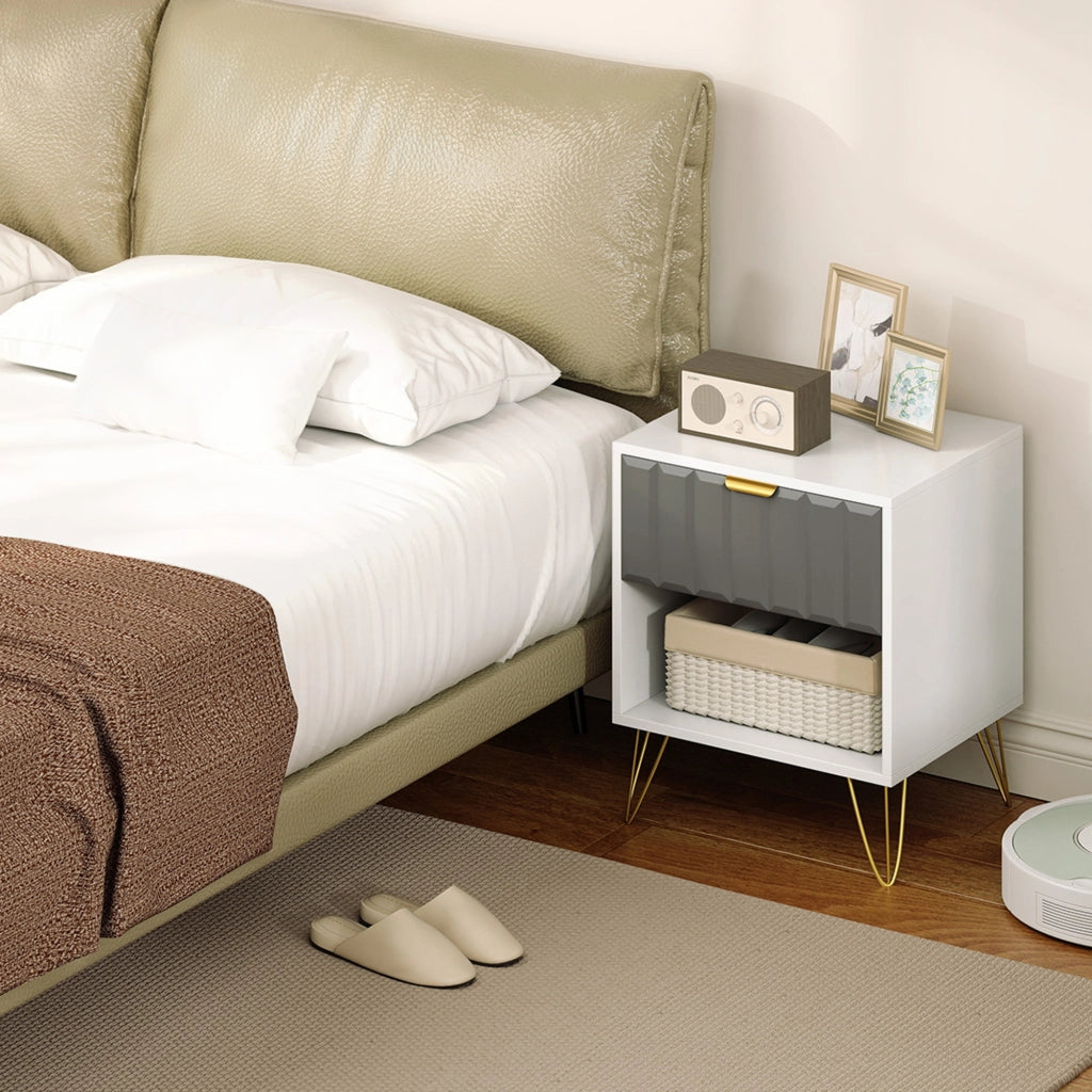 Comodino ¨C zephmum ¨C bianco 45x40x55