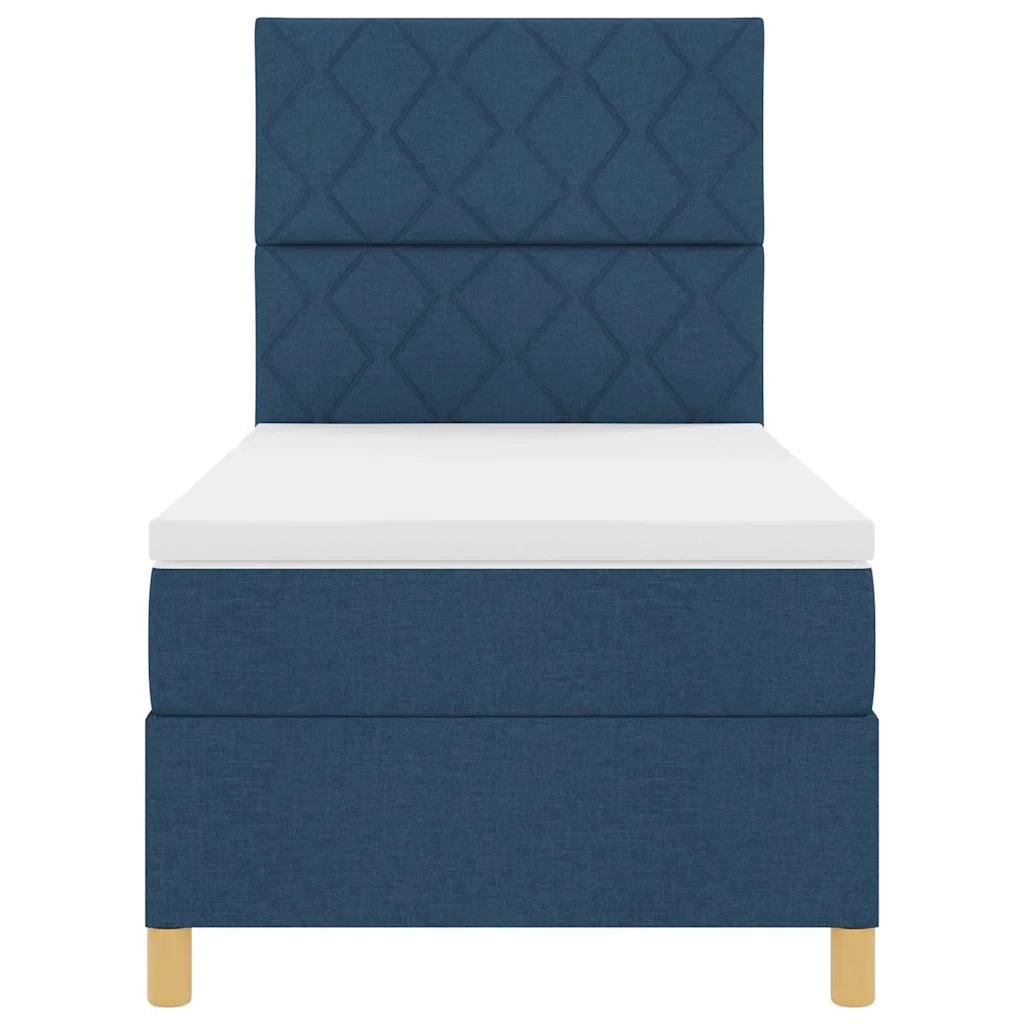 Letto a molle con materasso Blu 90 x 200 cm Tessuto 3343151