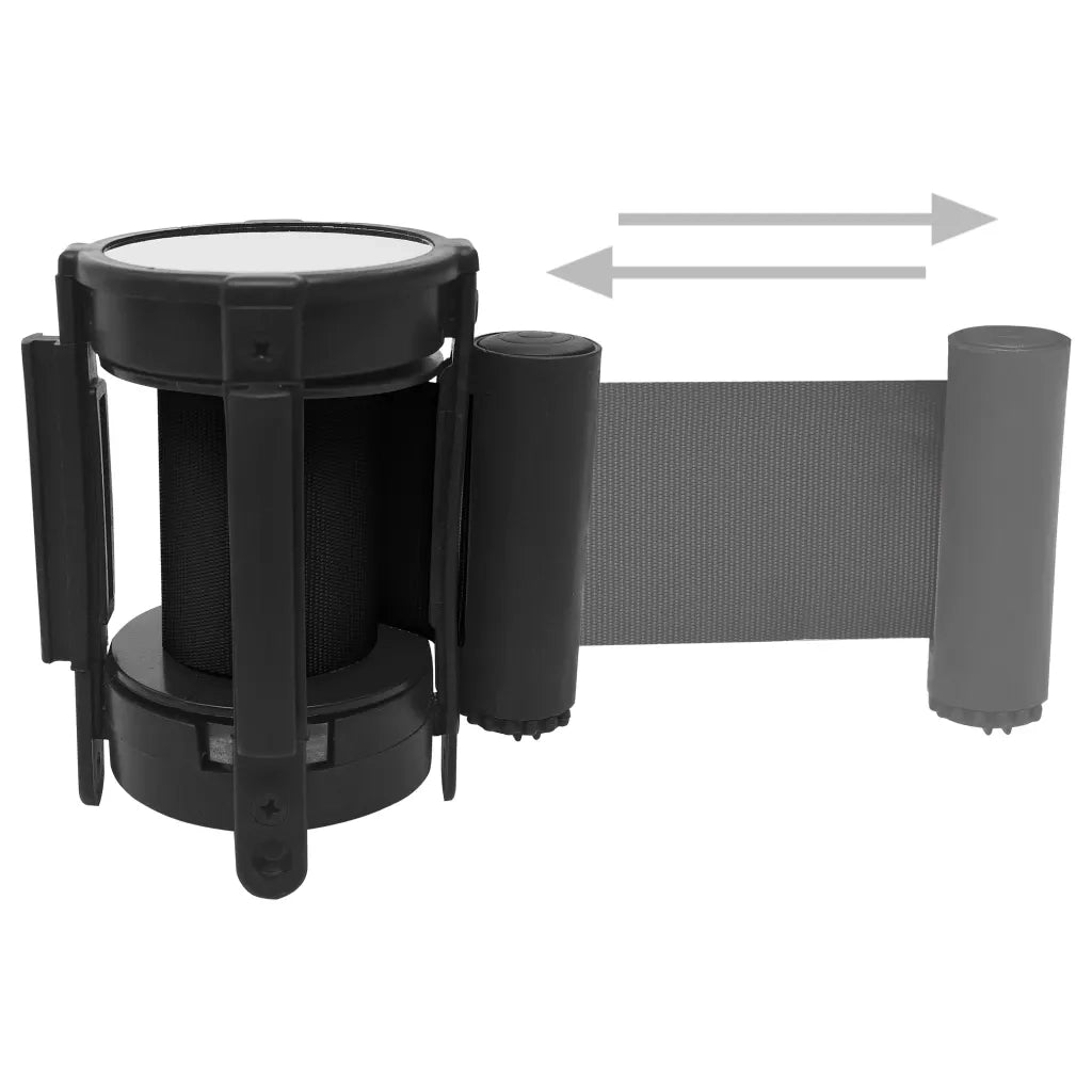 Barriera a Nastro Retrattile 200 cm Nero cod mxl 72543
