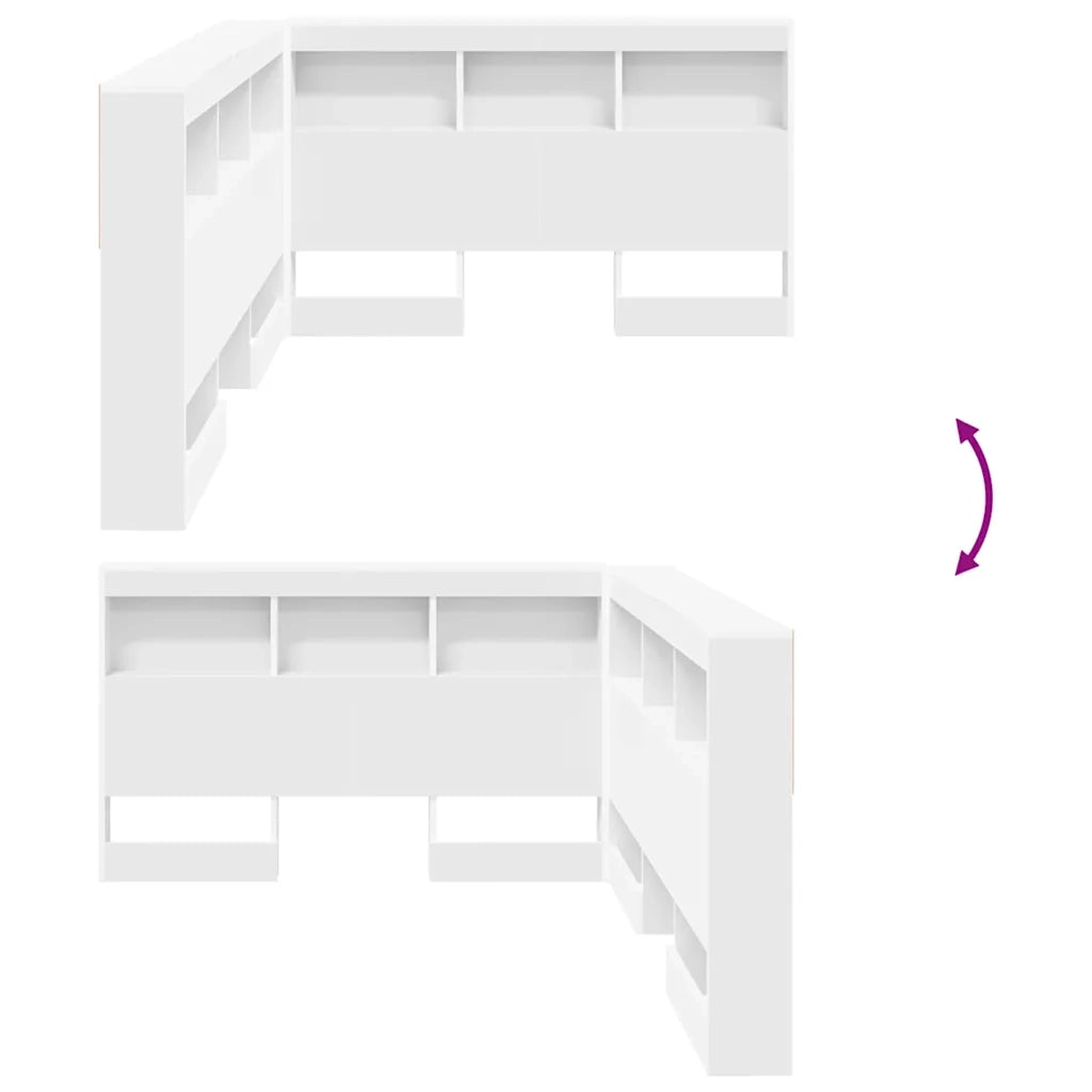 Testata contenitore Bianco 120 cm Legno multistrato 3335477