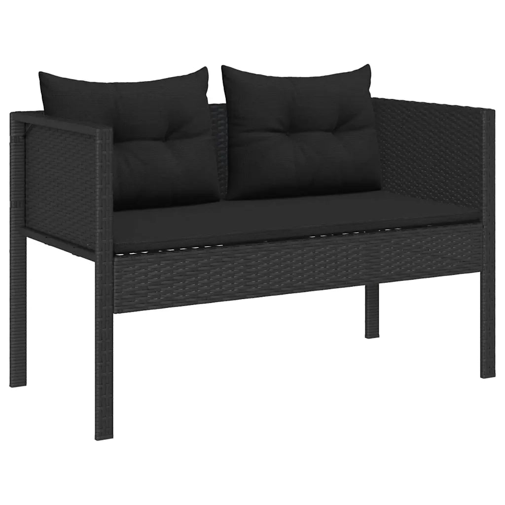 Set Divano da Giardino con cuscino 6 pcs Nero polyrattan 4104700