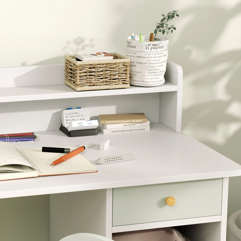 Scrivania Bambini con Sedia ¨C Minimal ¨C Verde 85x48x73 cm