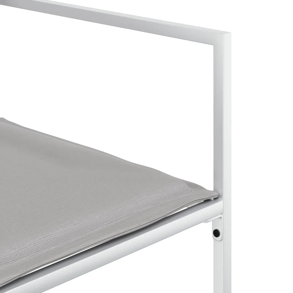 Set da Pranzo da Giardino 13 pz con Cuscini Bianco in Textilene 3295100