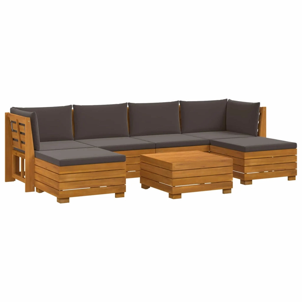 Set di divani da esterno con cuscino 7 Pezzo Marrone 3403112
