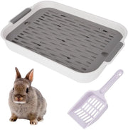Contenitore di raccolta verde, con scopa e accessori per cavia, coniglio e piccoli animali, contenitore per animali da compagnia, consigli per la cura degli animali da compagnia, accessori per la gabbia, contenitore per cavia e coniglio.