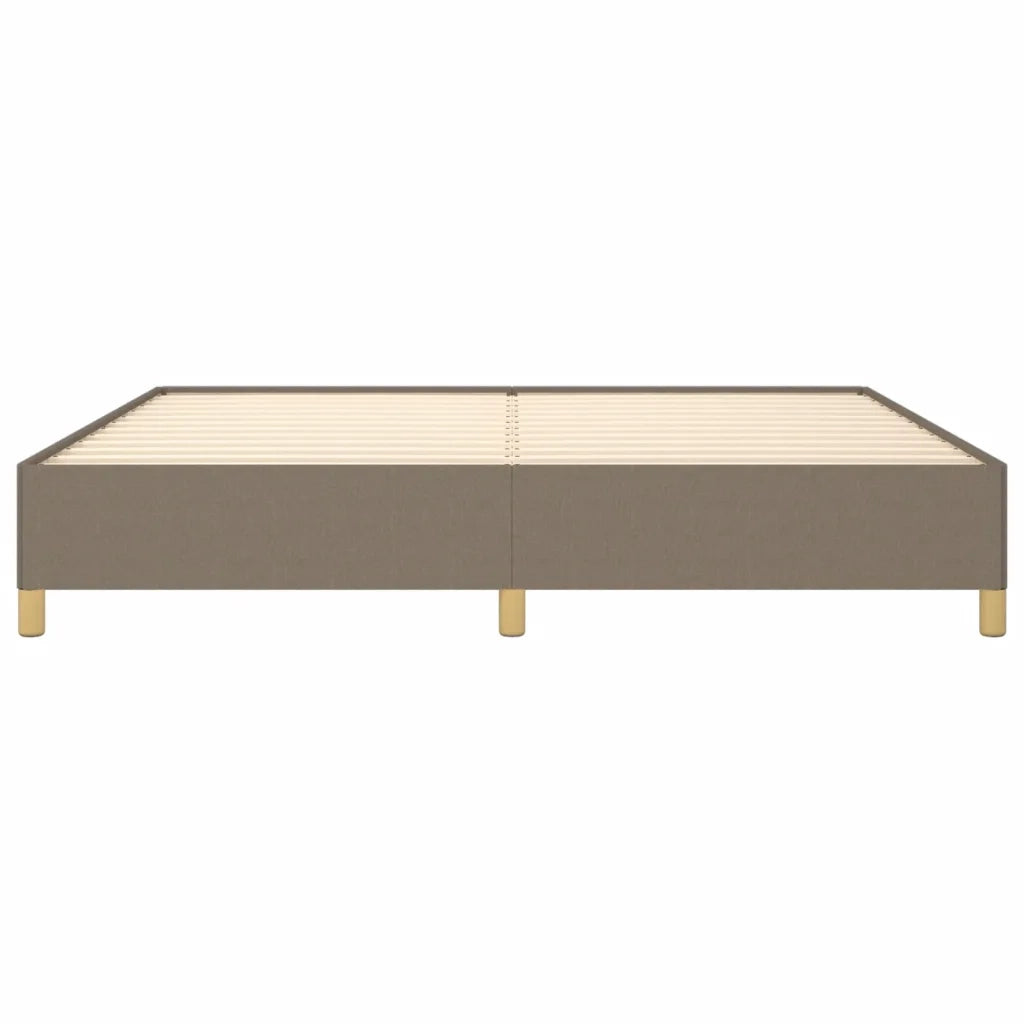 Letto matrimoniale | Letto per adulti | Giroletto senza Materasso Tortora 200x200 cm in Tessuto