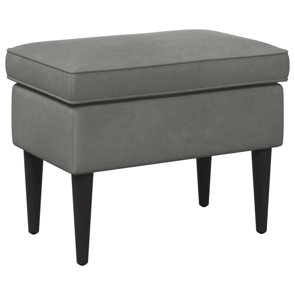 Poltrona con Ottomano 2 pz Grigio Scuro Velluto 3418825