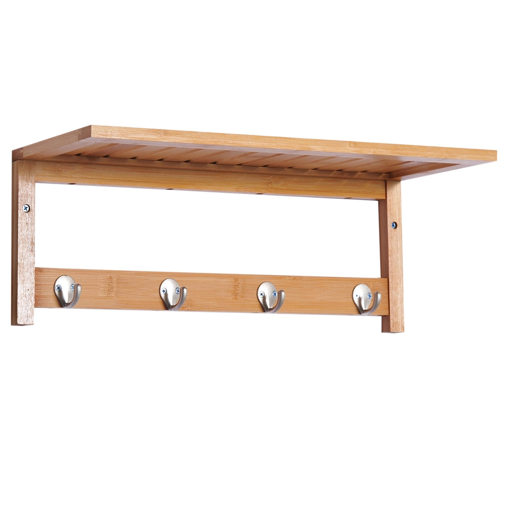 Appendiabiti a muro ¨C Minimal ¨C bamb¨´ naturale 50x16x17.5 cm