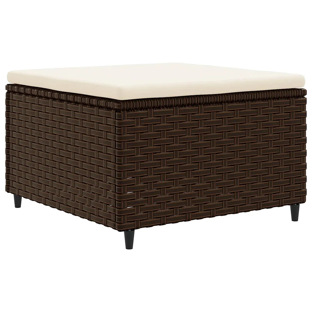 Set Mobili da Giardino 6pz con Cuscini in Polyrattan Marrone 3308209