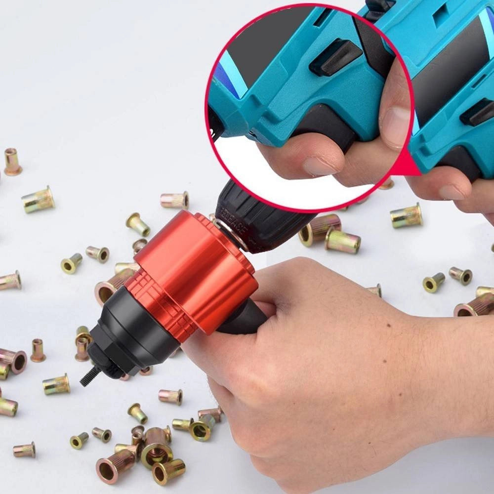 Trade Shop - Adattatore Per Rivetti Elettrici Per Trapano A Batteria M3 M4 M5 M6 M8 Utensili -