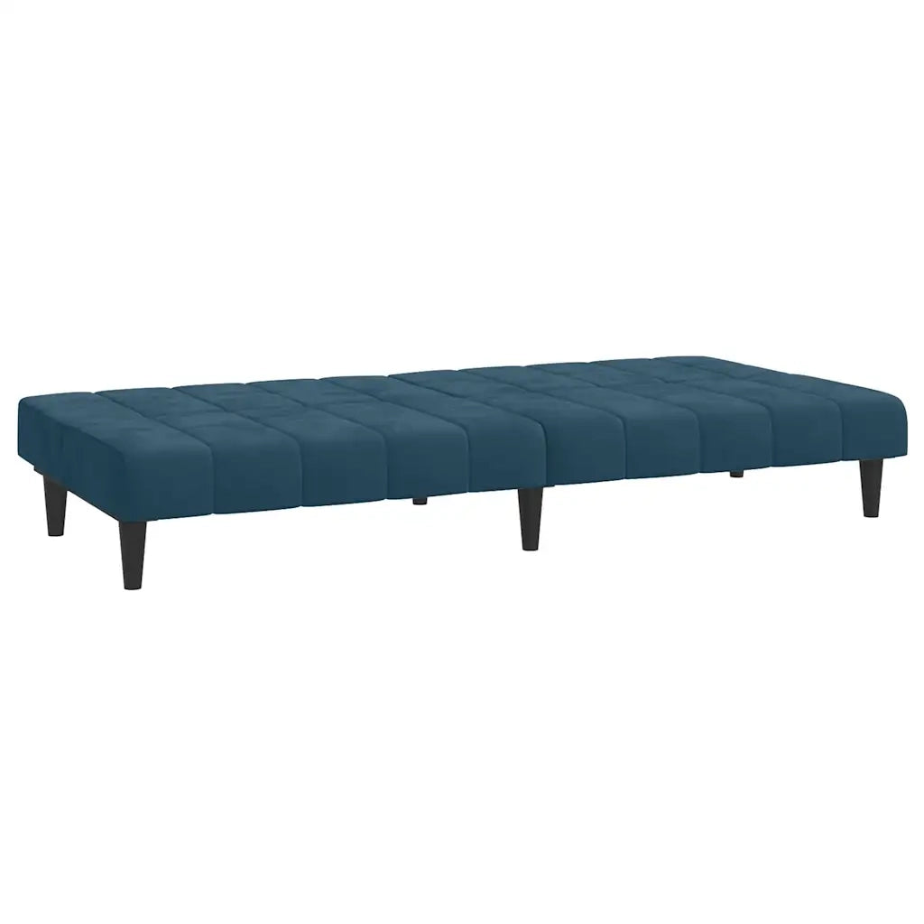 Divano letto | Sof¨¤ letto | Letto singolo a 2 Posti Blu in Velluto