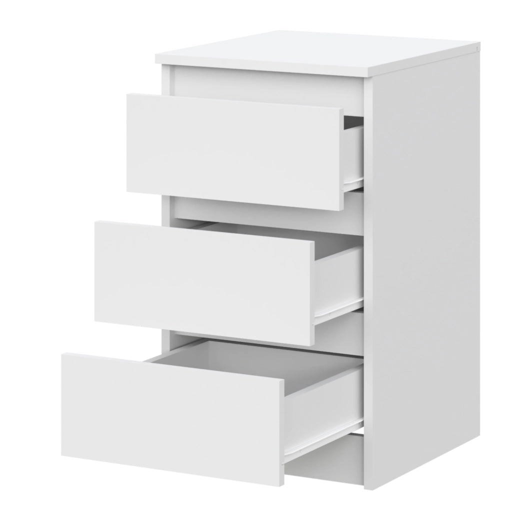 Commoda SOLA - Bianca - 3 Cassetti - Larghezza 40 cm, Altezza 69 cm, Profondit? 43 cm