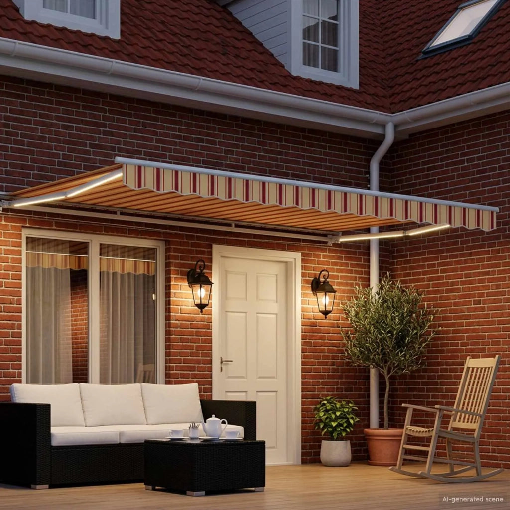 Cornice per Tenda Manuale con LED 4 × 3 m 3420618