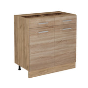 Mobiletto base per cucina R-Line Sonoma/Rovere dorato 80 cm senza piano di lavoro Vicco
