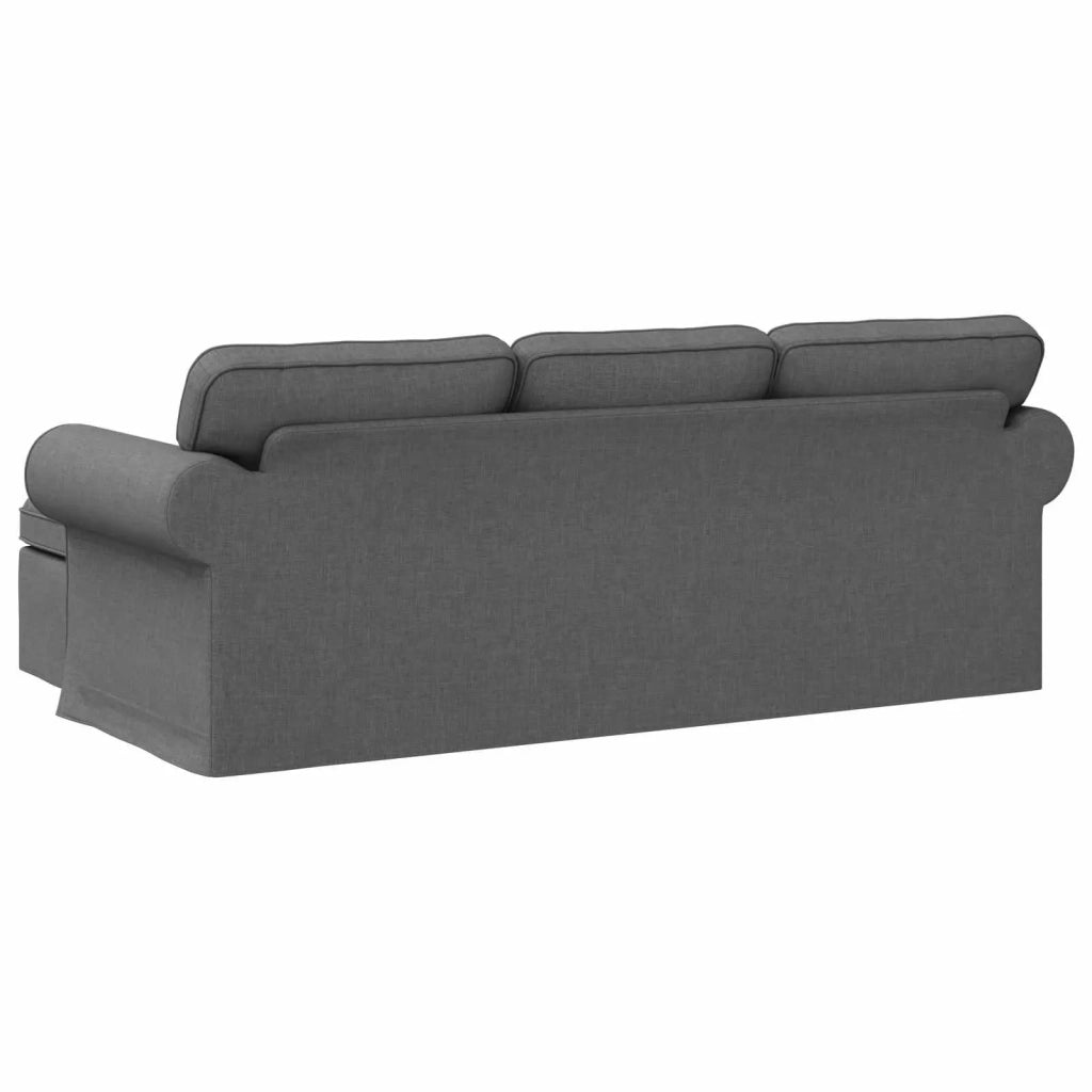 Divano Grigio scuro 215 x 138 x 80 cm Tessuto 42024335