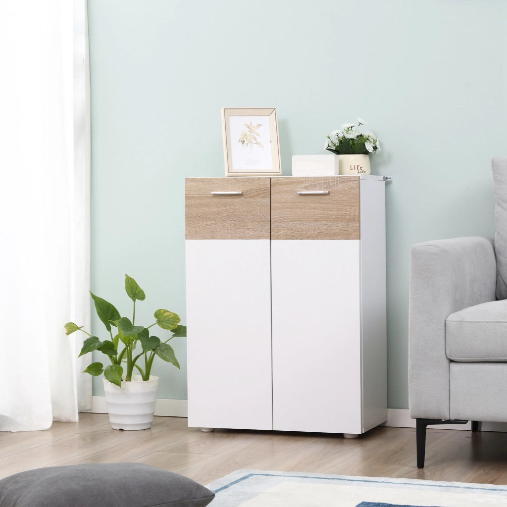 Armadio a due ante con ripiani regolabili ¨C Minimal ¨C Bianco 60x30x85