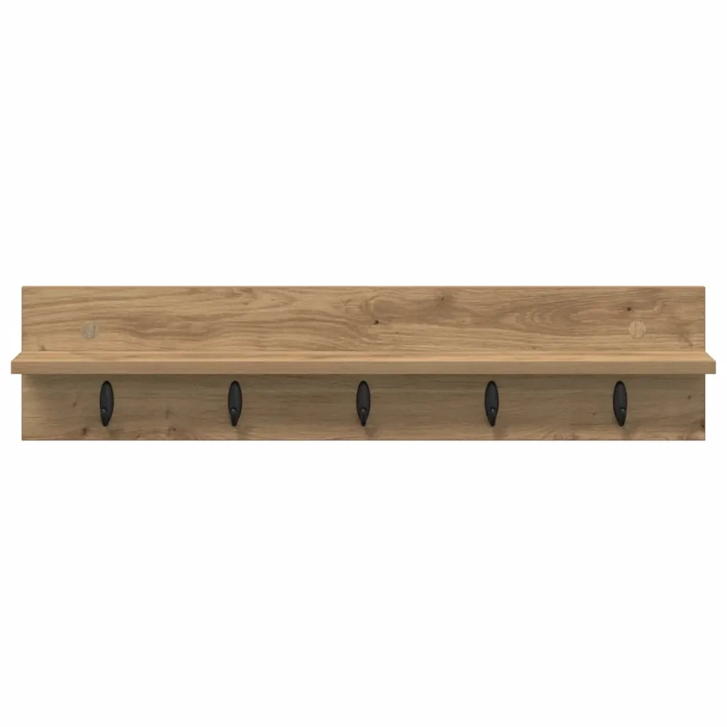 Appendiabiti a muro Rovere artigianale 80 x 10,5 x 18 cm CFW6615400