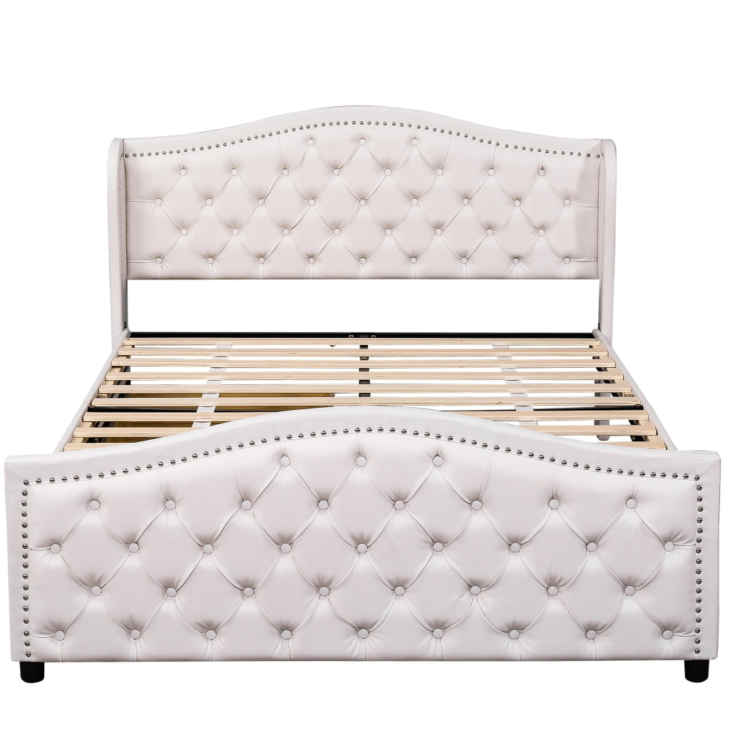letto imbottito pu bianco 160 x 200 cm