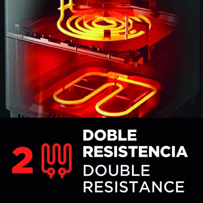 Friggitrice ad aria 8L 1800W con 12 programmi, doppia resistenza e controllo touch temperatura 80-200°C - Sogo