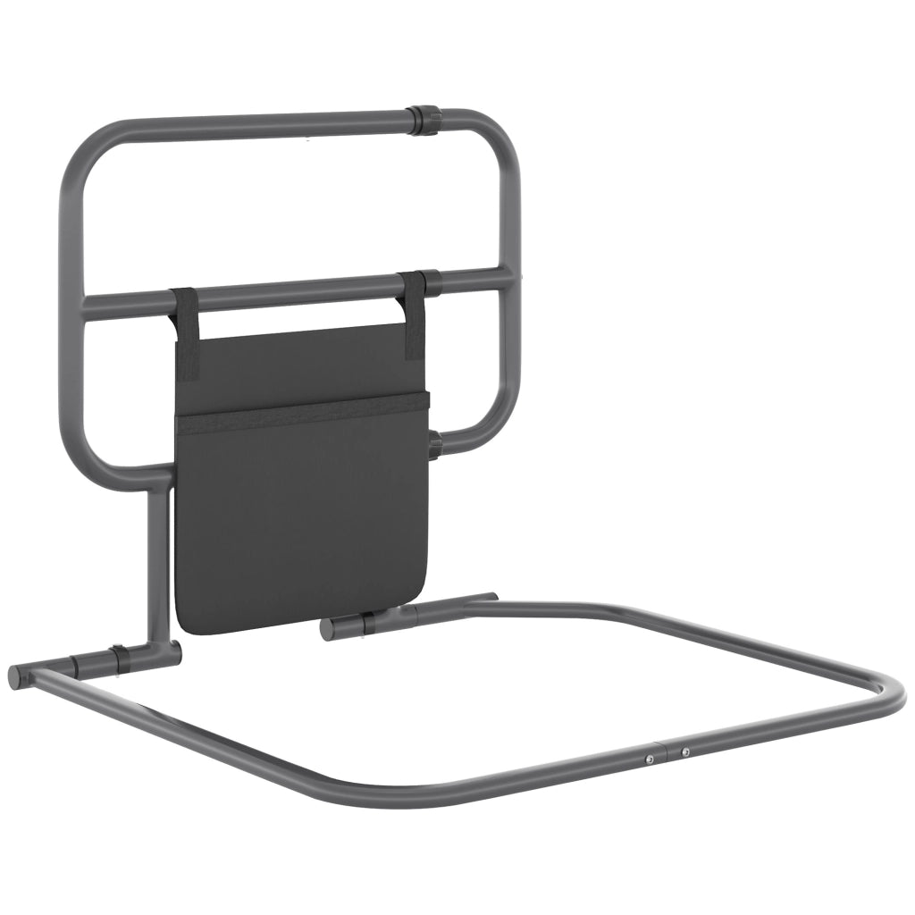 Sponda Letto Adulto Pieghevole con Tasca Portaoggetti ¨C Xylo ¨C 61x66x55 cm Grigio