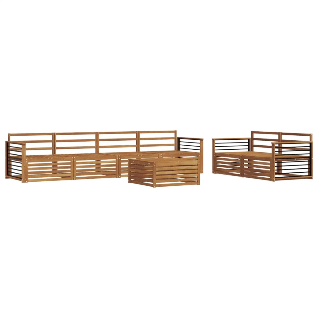Set di divani da esterno 7 pcs Naturale 3373069