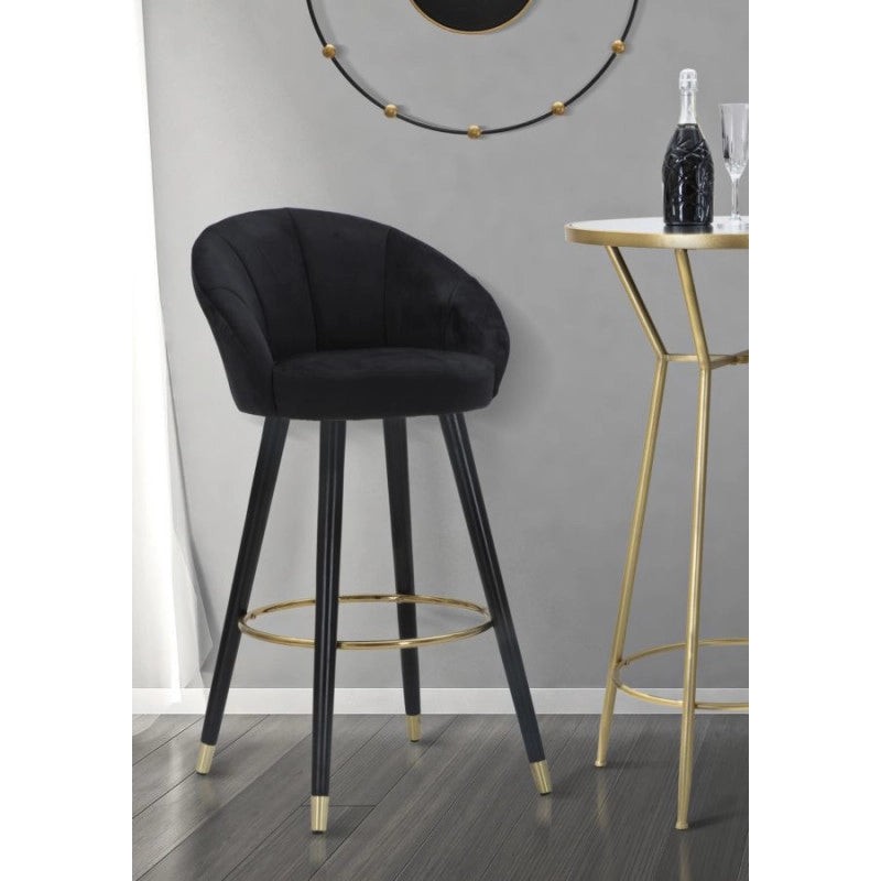 Sgabello Bar Prague Nero cm 55x56x104
