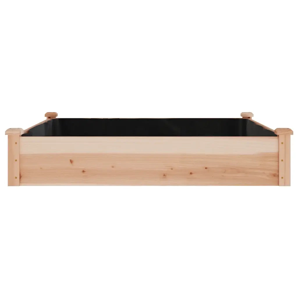 Fioriera | Cassetta per fiori | Vaso Rialzata Giardino Fodera 120x120x25cm Massello Abete