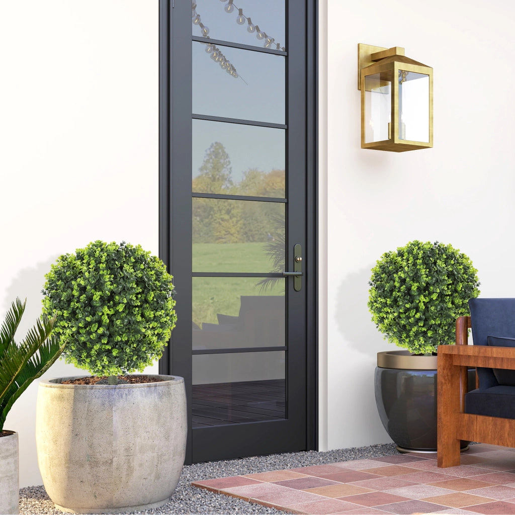 Set 2 Piante Artificiali Bosso Sfera ¨C Xylo ¨C Verde UV-resistente Interno Esterno