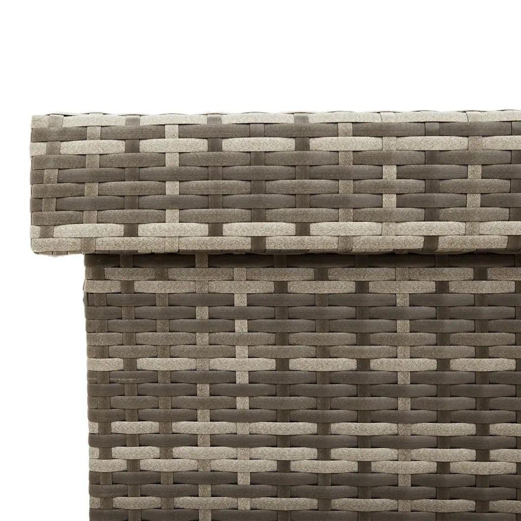 Contenitore da Giardino con Ruote Grigio 160x55x75cm Polyrattan CFW5864036