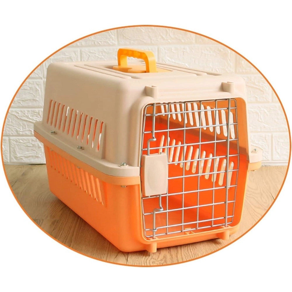 Trade Shop - Trasportino Per Animali Trasporto Gatti Cani Gabbia Viaggio Portatile 66x47x46cm -