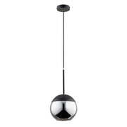 Lampada a sospensione VOLDA nera/cromo sfera E27 Alfa