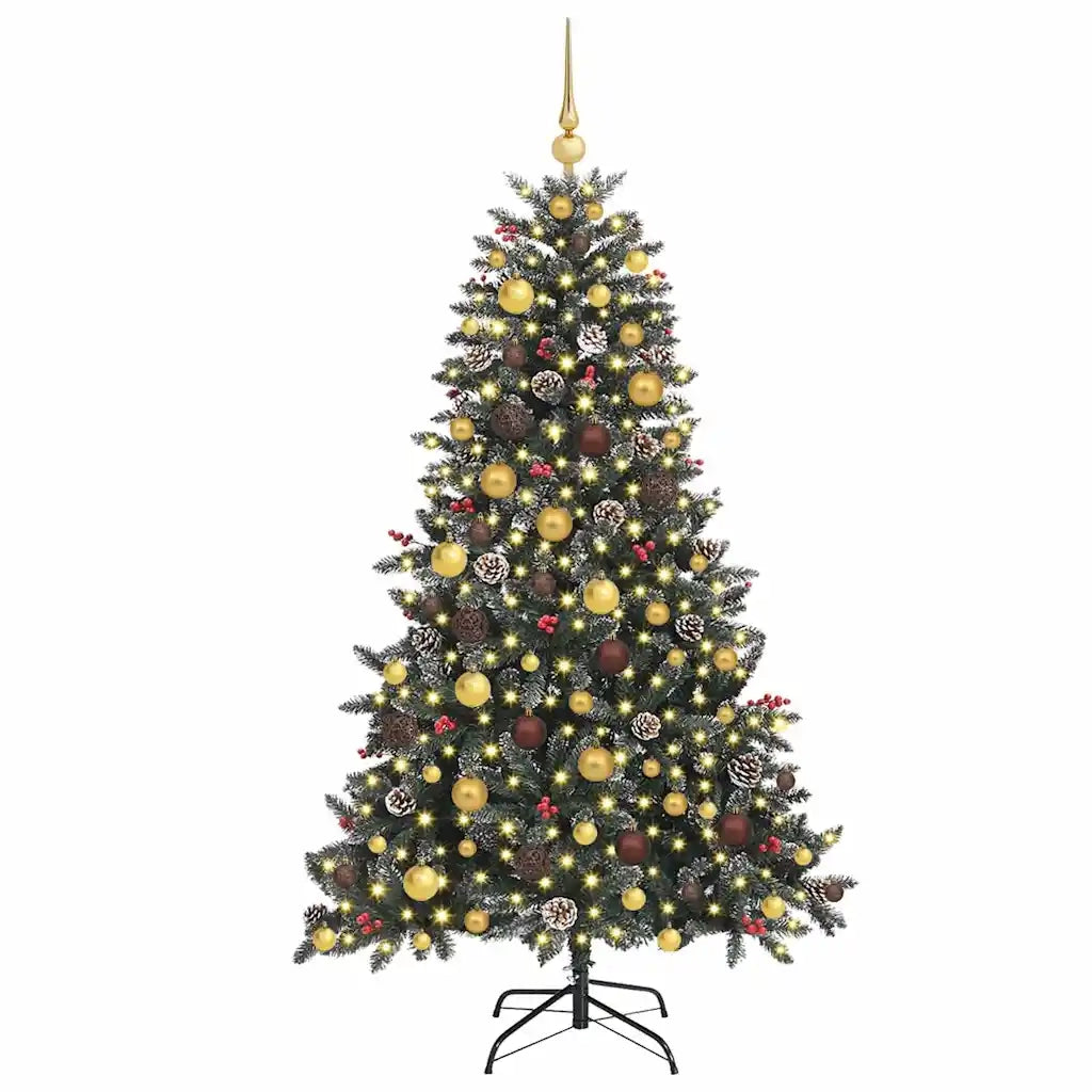 Albero di Natale artificiale con 300 LED Verde 180 cm 3395877
