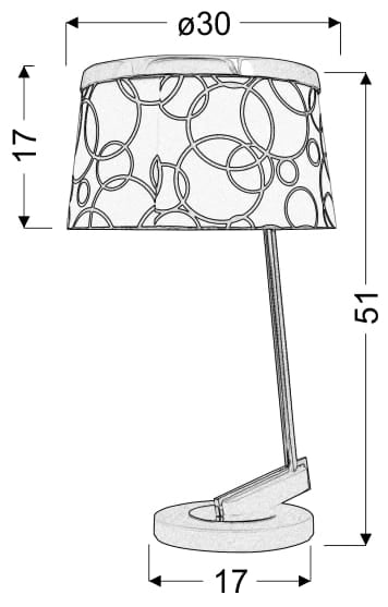 Lampada tavolo Candellux Impresja nera E27 regolabile