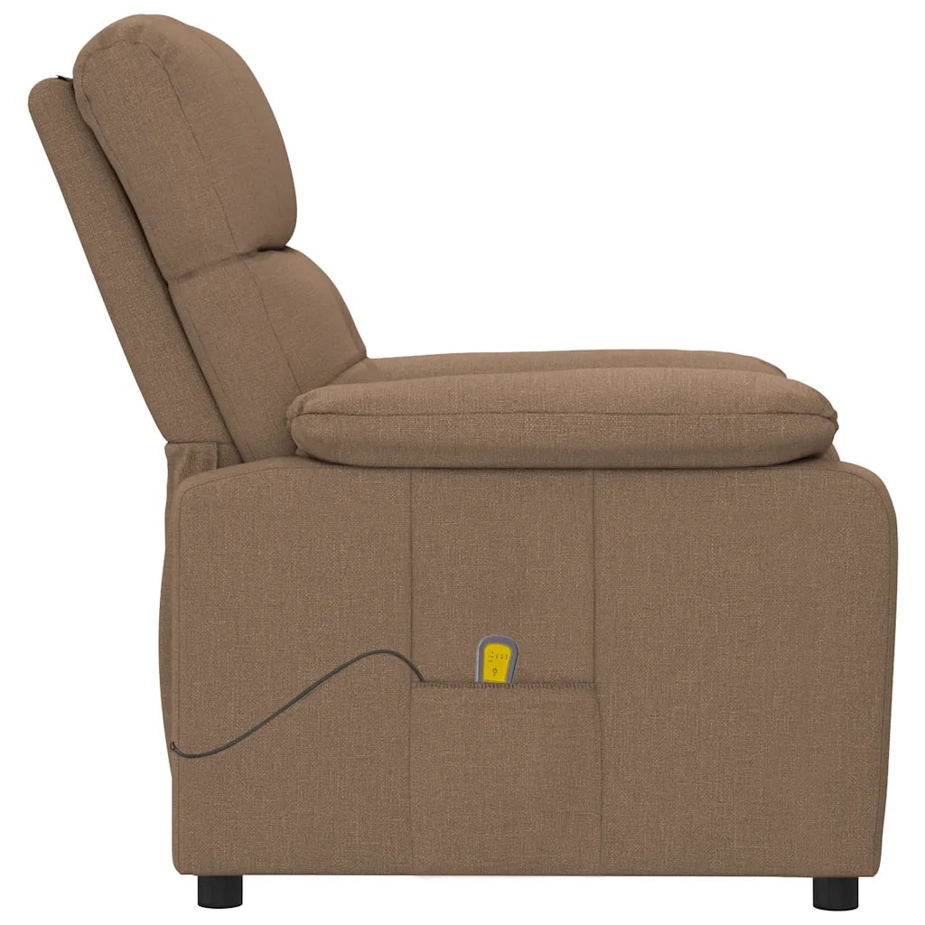 Poltrona Massaggiante Marrone in Tessuto 289676