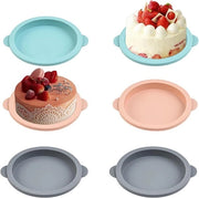Set di forme per torte e dolci in silicone, 6 pezzi, diametro interno 10 cm, resistente al calore