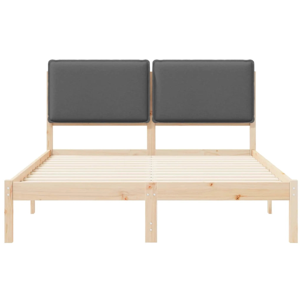 Letto con Testiera Rivestita-Struttura Letto con Testiera Grigio scuro 160 x 200 cm 894414