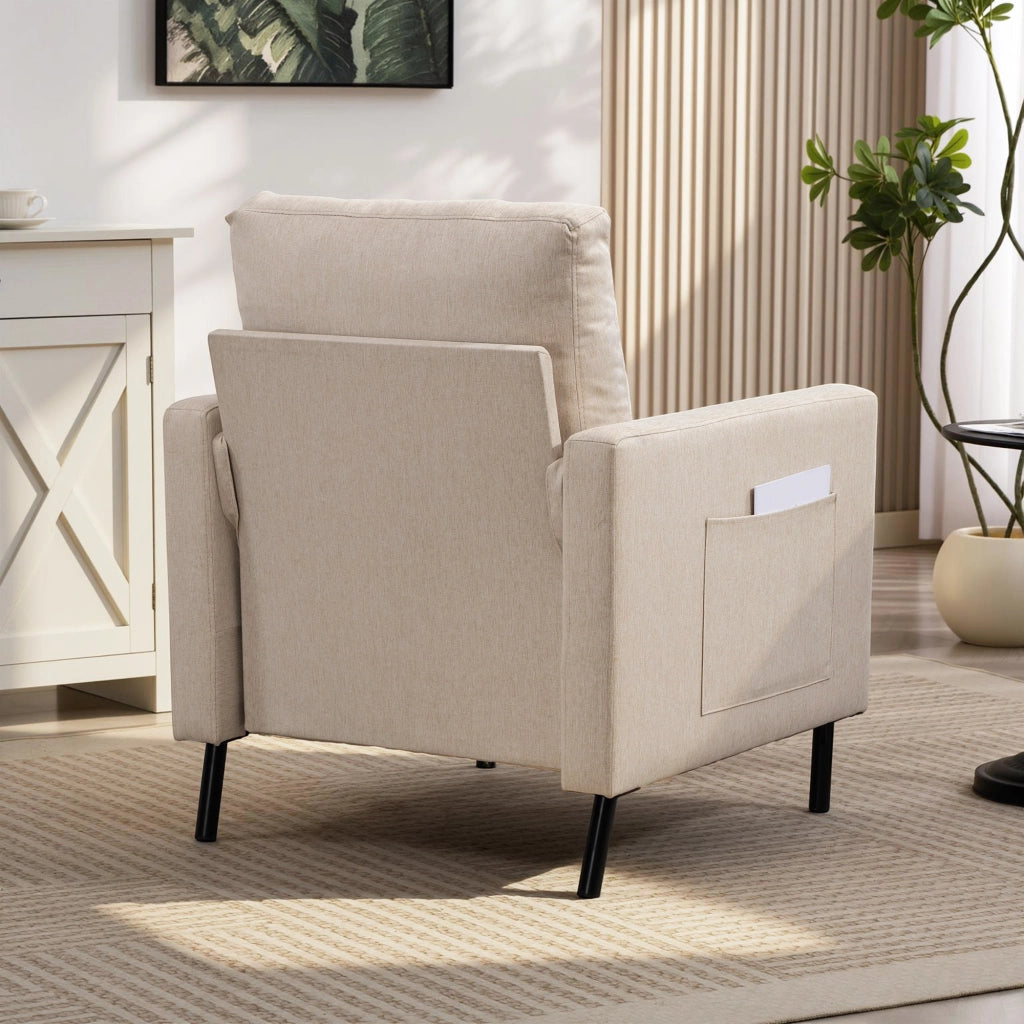 Poltrona ¨C Zephmum ¨C Tessuto Beige 73x77x87