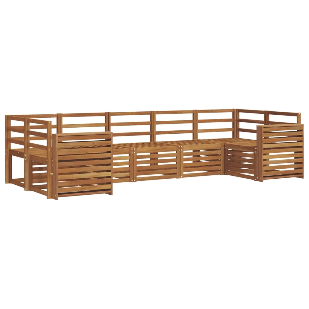 Set divani 7 pcs Naturale Legno di Acacia Massello 3375414