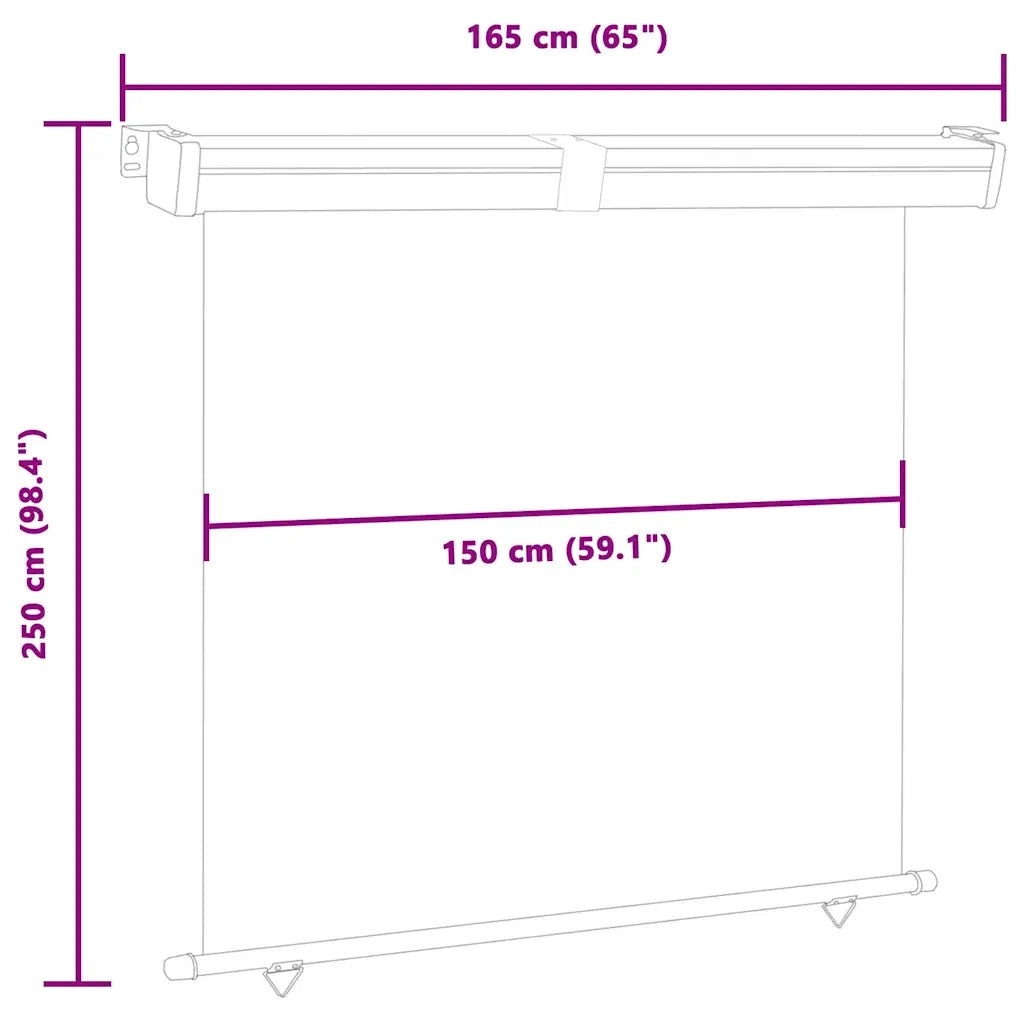 Tendalino Laterale per Balcone 165x250 cm Rosso 48433
