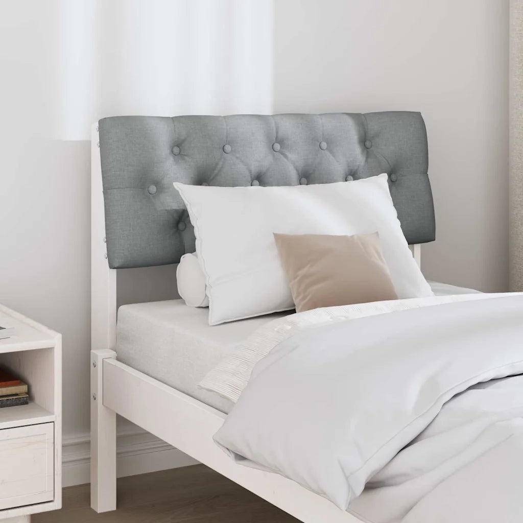 Testiera | Testata imbottita Grigio chiaro 75 cm Pino massello