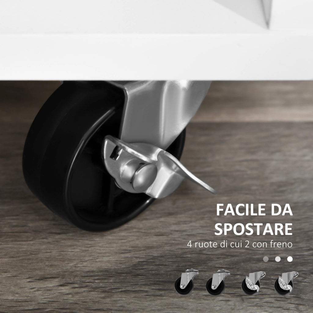 Scrivania Computer con Cassetti ¨C Xylo ¨C Nero e Bianco 100x35x65cm