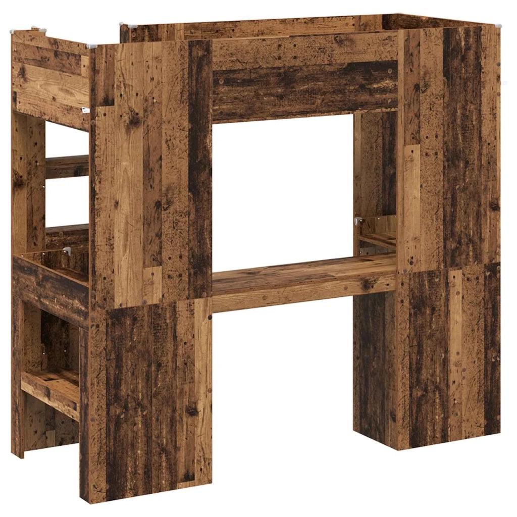 Struttura letto a castello con scrivania Legno vecchio 3410433