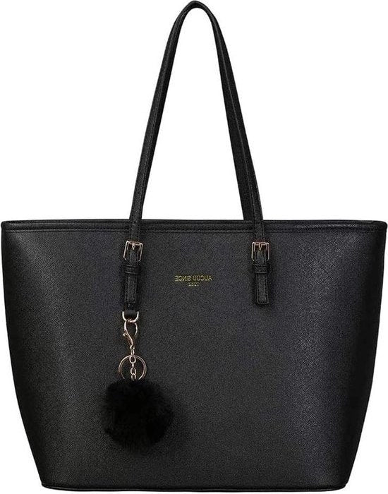Borsa a Spalla in PU con Cinturino in Pelle per Donna - Tote con Fodera Rattoppabile - Borsa per Laptop Leggera per Scuola e Viaggio