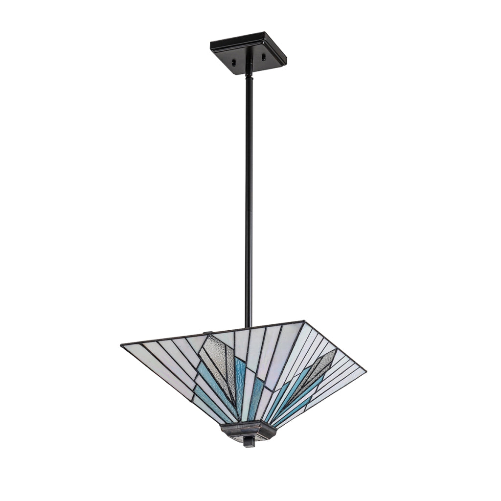 Lampada a sospensione Tiffany Alderley Elstead 2xE27 Ø38