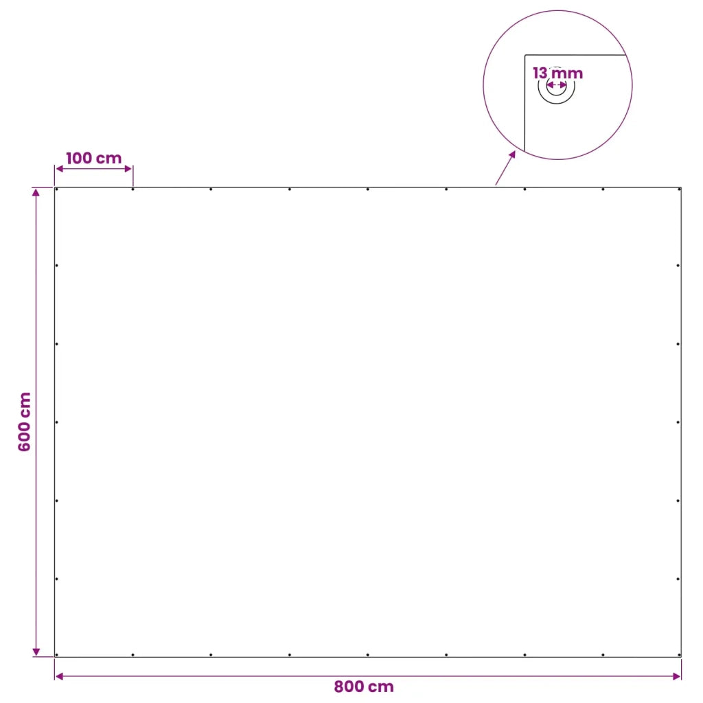 Telo con Occhielli Grigio Chiaro 6 x 8 m 180 gsm PE 42039313